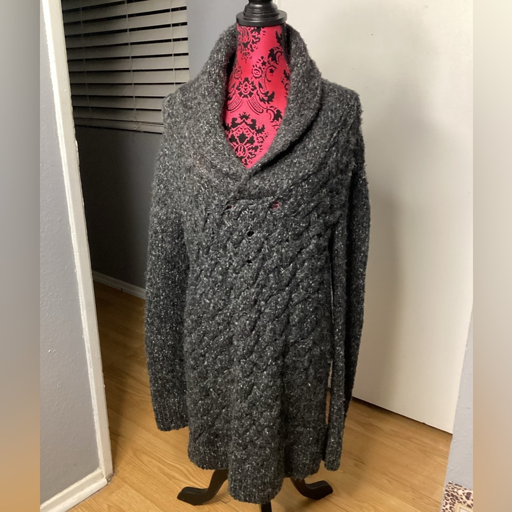 Eleven Paris Charcoal Cowl Neck Sweater L-XL